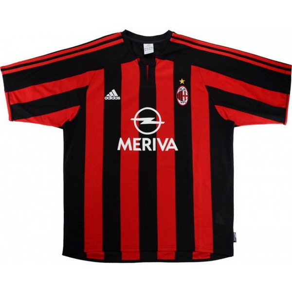 Tailandia Camiseta Milan 1ª Retro 2003 2004 Rojo